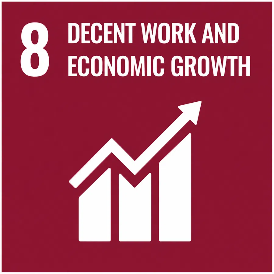 SDG 8 Decent Work and Economic Growth card